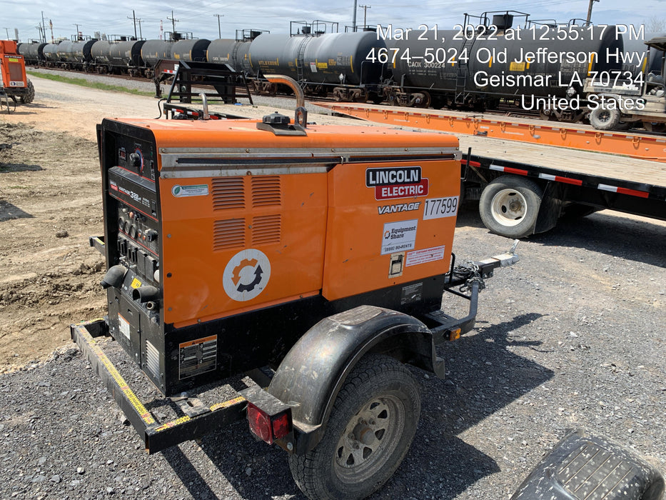 2021 Lincoln Electric Vantage 322 Vantage 322 Ready Pak 3 w/ Decals, ORANGE (includes trailer, cable rack, fender light kit) NO Telematics