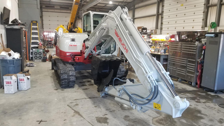 2019 Takeuchi TB290 Cab/Heat/AC Rubber tracks, Dozer blade, Travel alarm, Auxiliary hydraulics w/Manual QC, Hydraulic thumb, 18", 24", and 36" Buckets