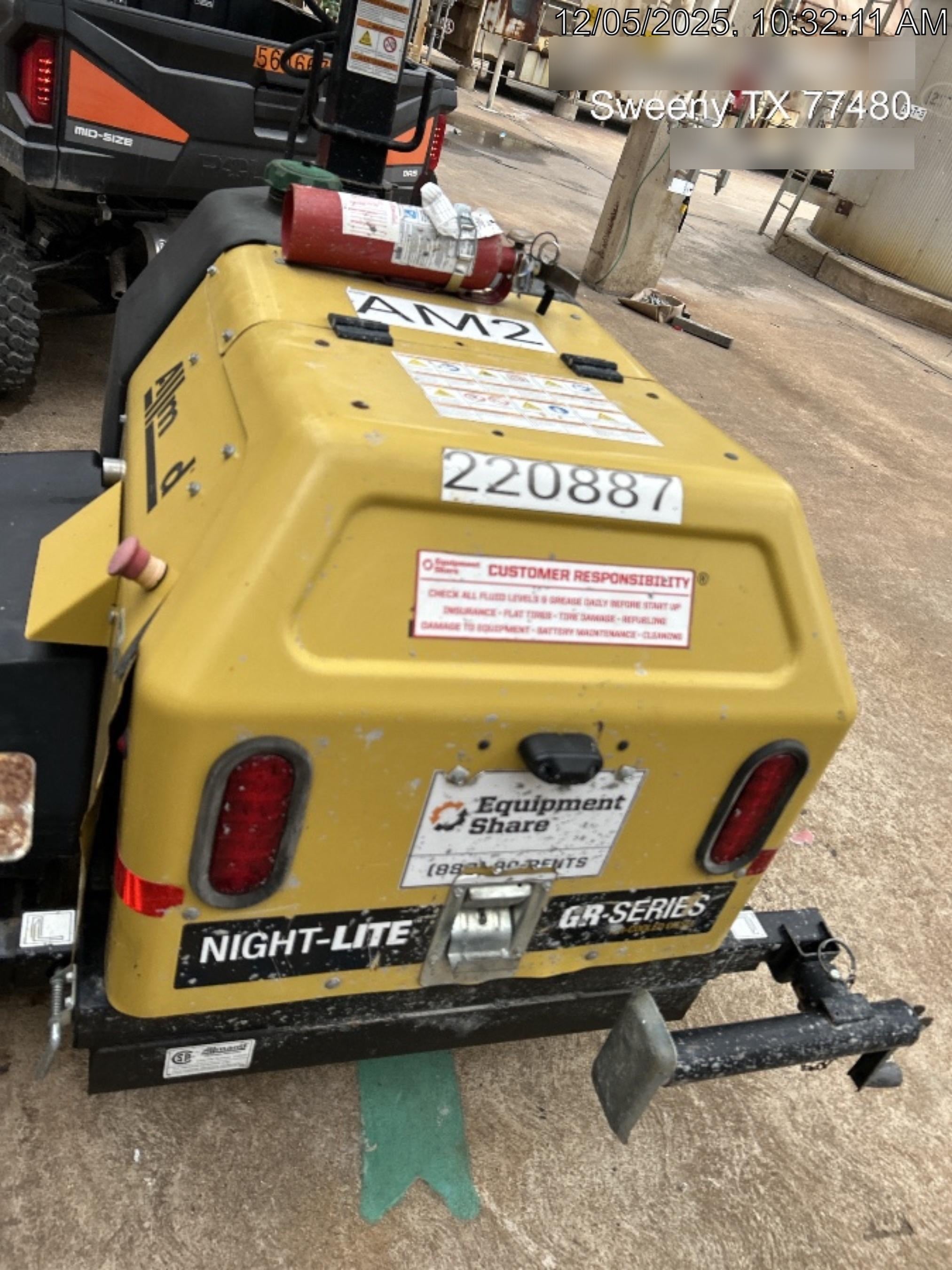 2022 Allmand NLV3GR (4) LED Light Fixture 350W, 23' Vertical Mast, 3kW Prime, Towable, Deep Sea L401, Leveling Jacks, Yanmar T4F 5.8hp