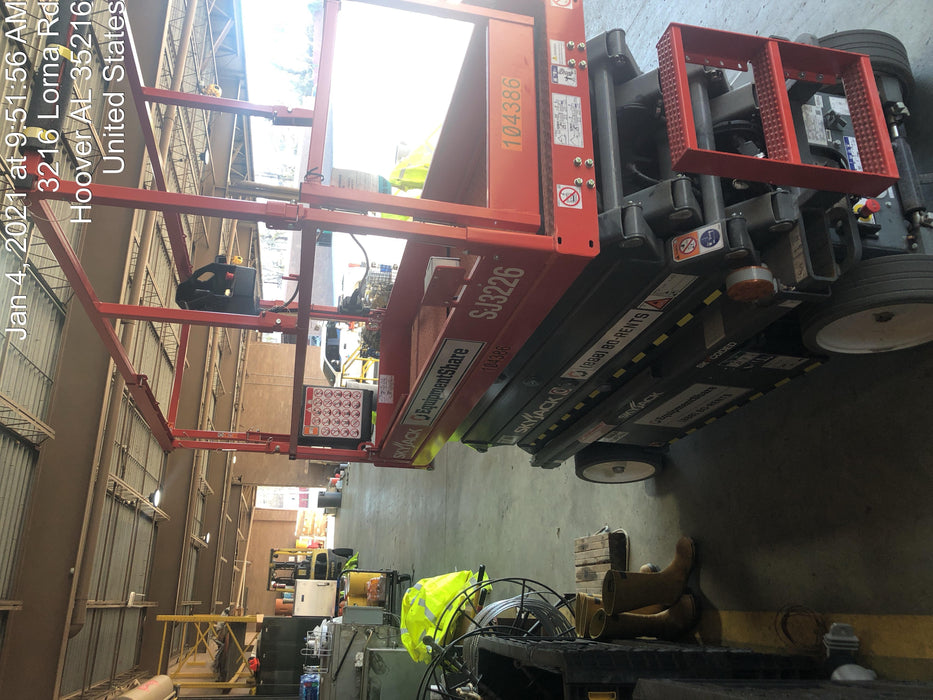 2020 Skyjack SJIII-3226 Solid NM Tires, Half height spring hinged entry gate, Dual Beacons