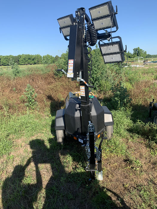 2022 Allmand NLV3GR (4) LED Light Fixture 350W, 23' Vertical Mast, 3kW Prime, Towable, Deep Sea L401, Leveling Jacks, Yanmar T4F 5.8hp