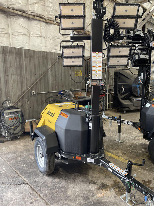 2022 Allmand NLV3GR (4) LED Light Fixture 350W, 23' Vertical Mast, 3kW Prime, Towable, ES Decals, T3