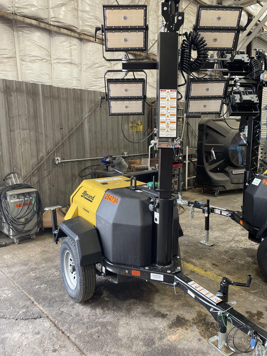 2022 Allmand NLV3GR (4) LED Light Fixture 350W, 23' Vertical Mast, 3kW Prime, Towable, ES Decals, T3