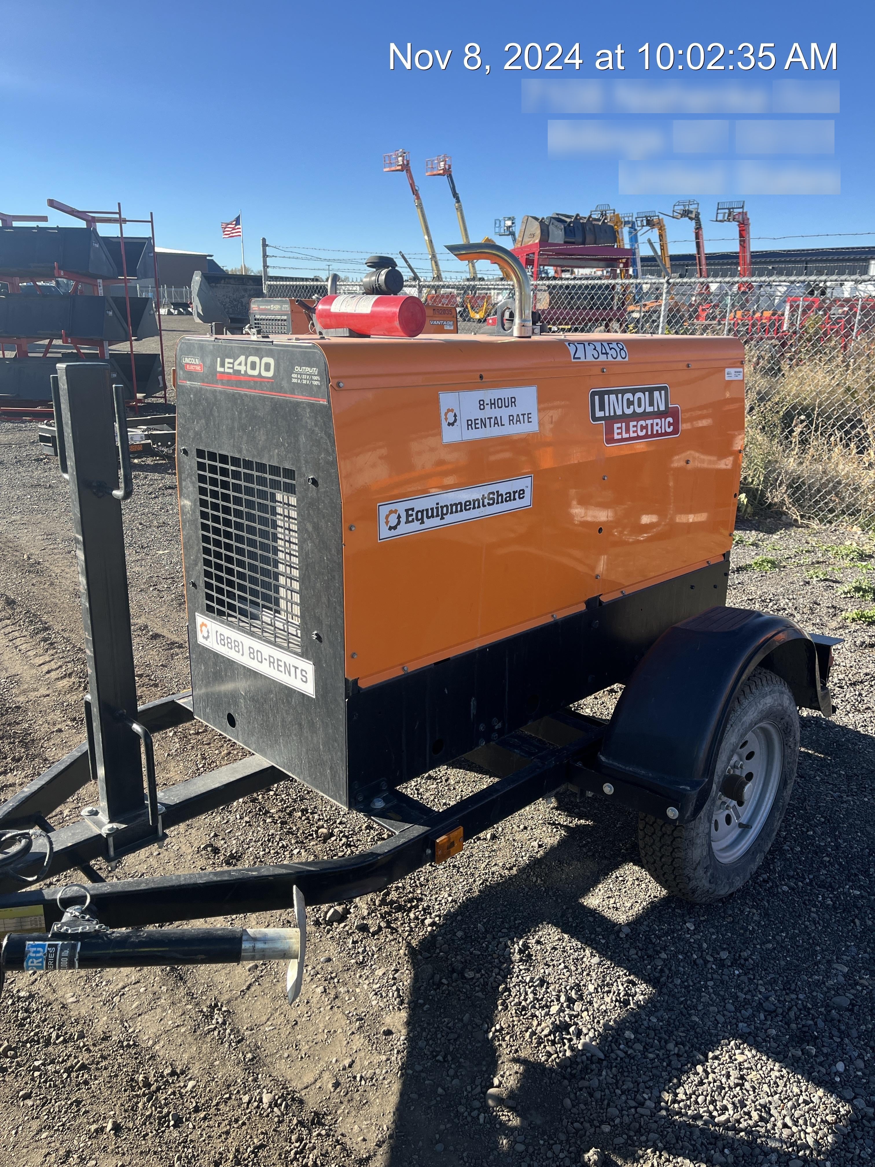 2022 Lincoln Electric LE400 Kubota V1505, Trlr, Cable Rack, Light Kit, ES Decals, T3