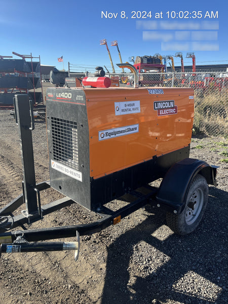 2022 Lincoln Electric LE400 Kubota V1505, Trlr, Cable Rack, Light Kit, ES Decals, T3