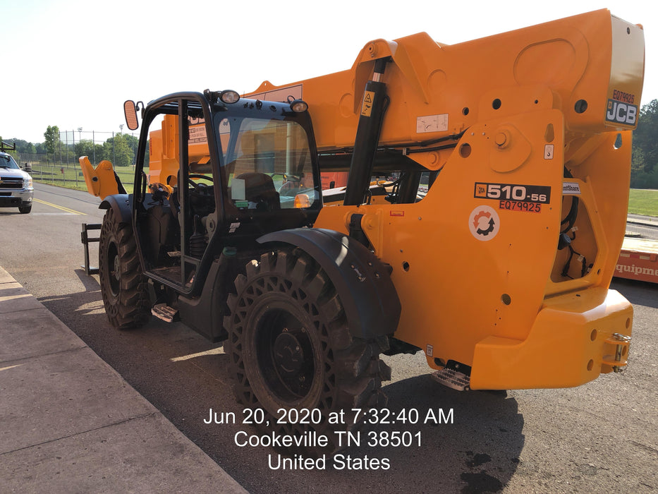 2020 JCB 510-56 Canopy, Solid Tires, Work Lights, Beacon, Aux Hydraulics, Back up Alarm, Lifting Eye, ES Decals