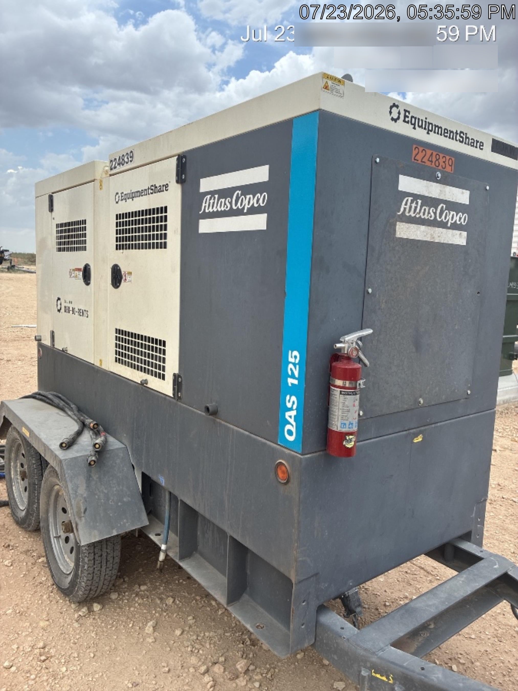 2022 ATLAS COPCO QAS 125