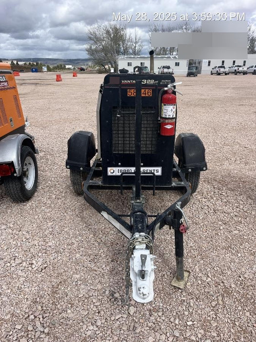 2019 Lincoln Electric Vantage 322 Welder Ready-Pak 3, Two wheel trailer, Fender and Light kit, Cable Rack