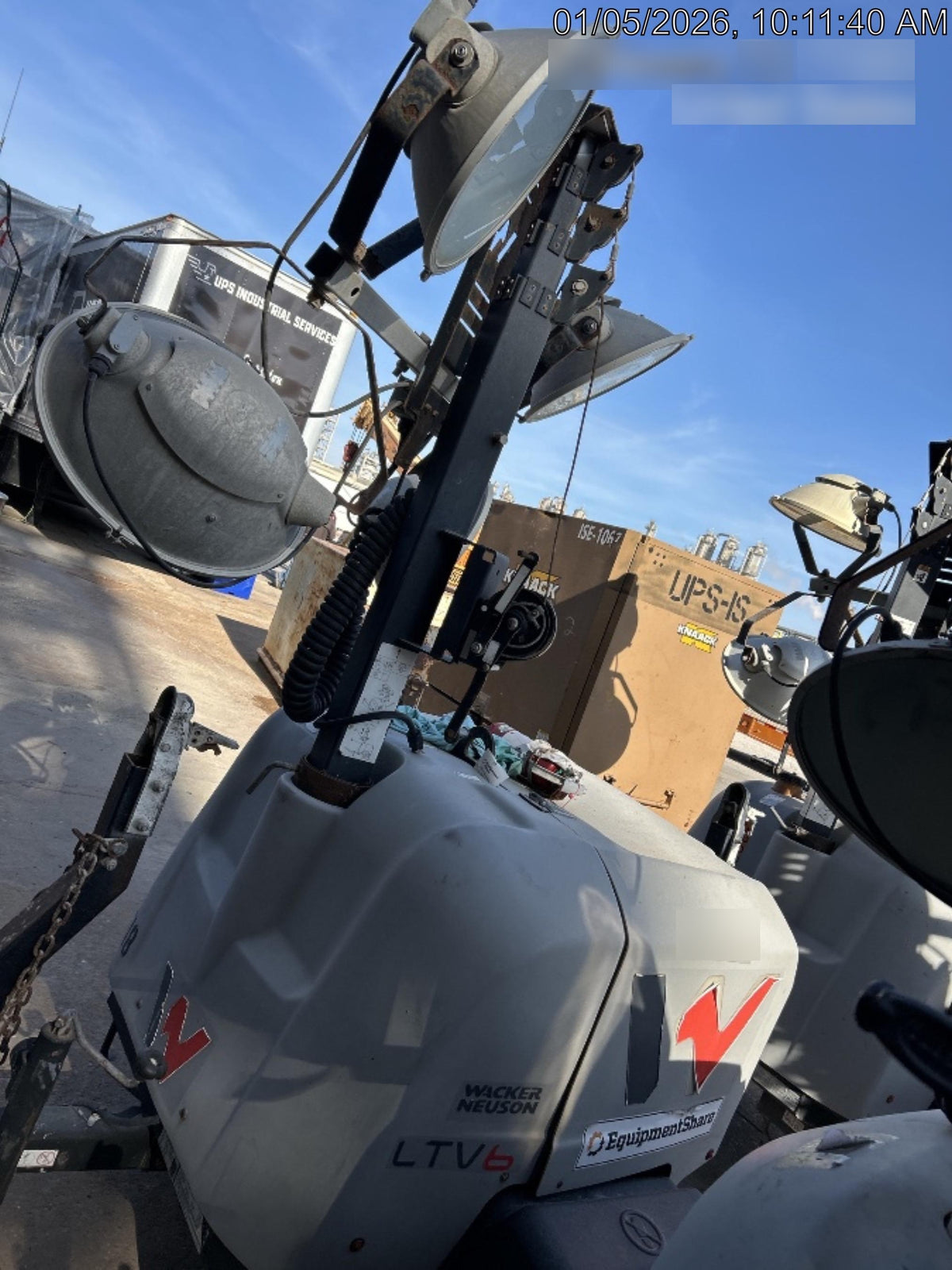 2018 Wacker Neuson LTV6K-MH Wacker Neuson LTV6K Mobile Light Tower w/Fuel Level Sensor Installed