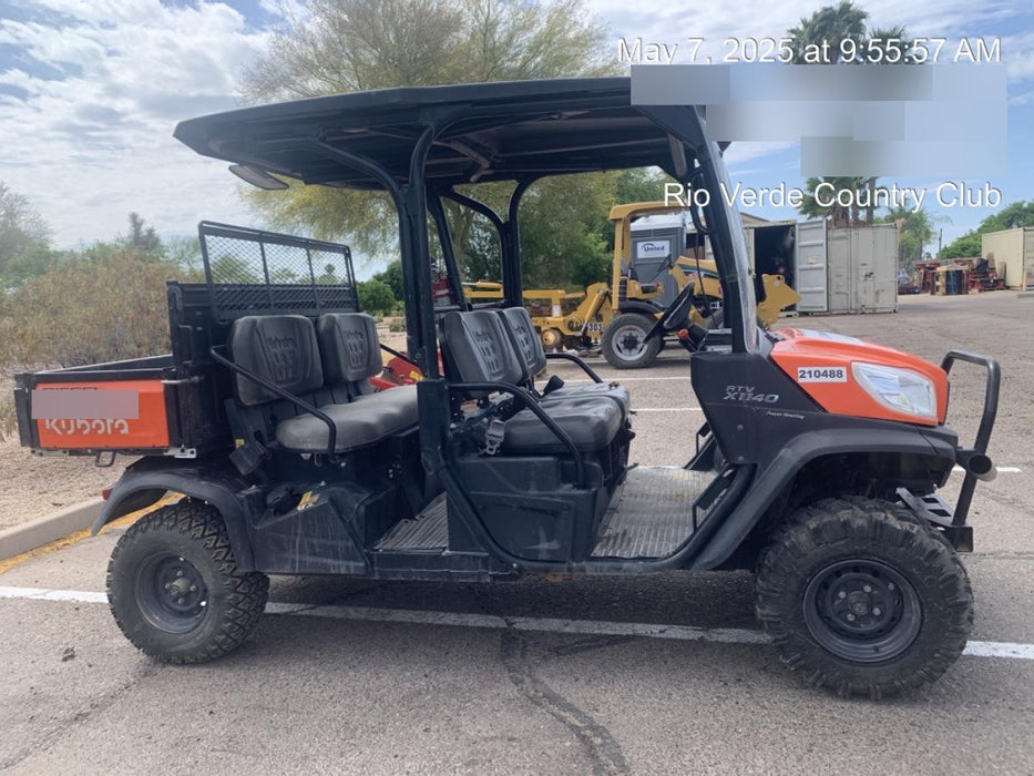 2022 Kubota RTV-X1140W-H Plastic Canopy, Windshield Acrylic Clear, LED Strobe Light, Wire Harness Kit, Back up Alarm