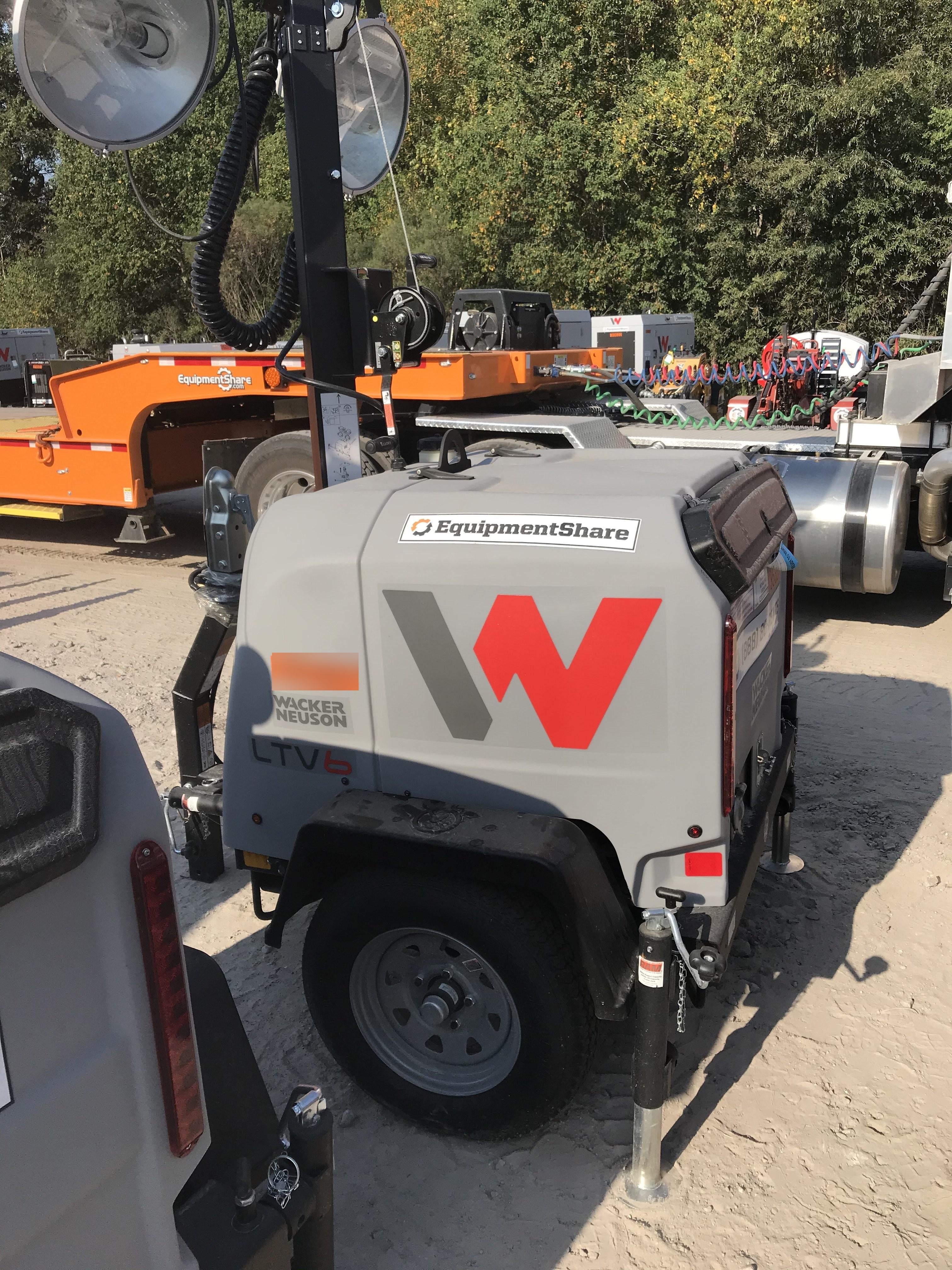 2019 Wacker Neuson LTV6L-MH Wacker Neuson LTV6L Mobile Light Tower w/Fuel Level Sensor Installed