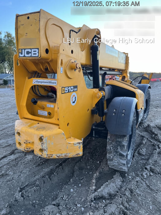 2019 JCB 510-56 Canopy, 74 HP, Solid Tires, STD Worklight, Beacon, Aux Hydraulics, Lifting Eye, Back up Alarm w/66" Carriage/60" Forks