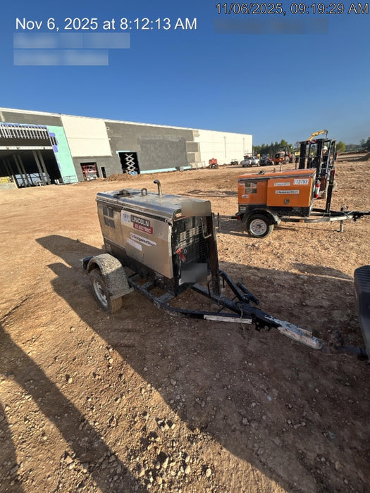 2019 Lincoln Electric Vantage 322 Ready-Pak 3, Two Wheel Trailer, Fender and Light Kit, Cable Rack