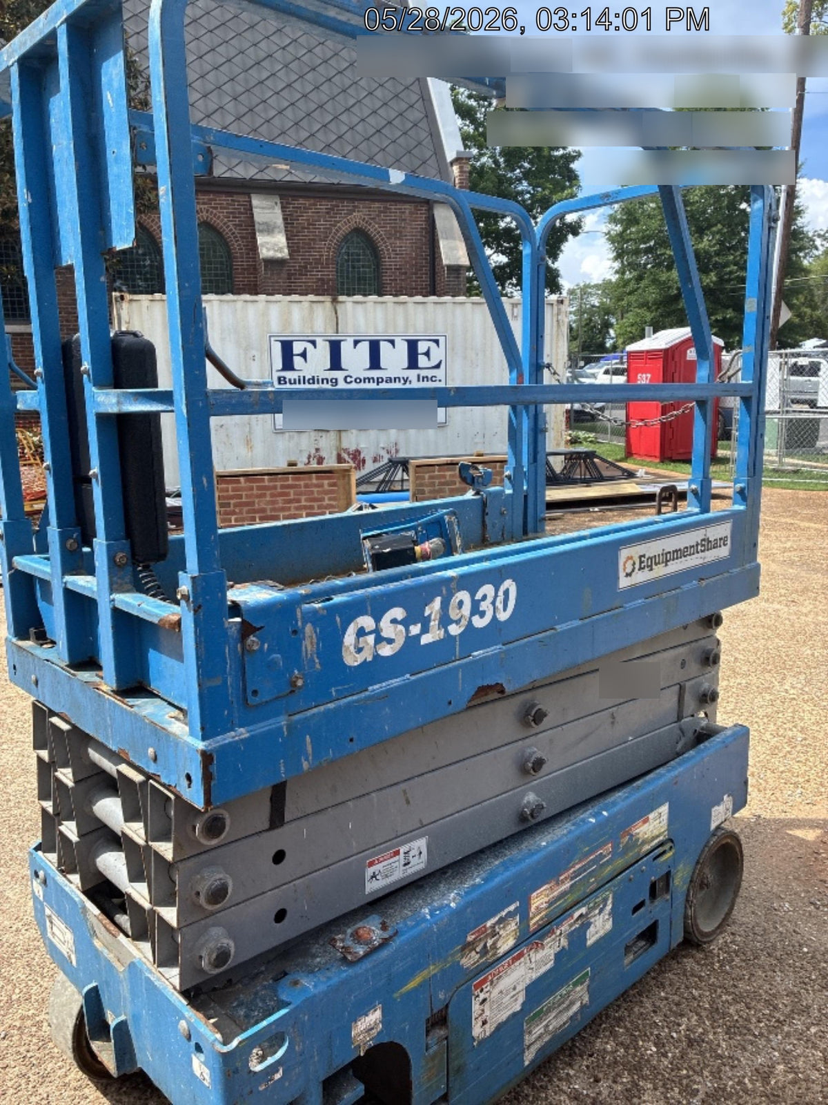 2019 Genie GS-1930 Fixed rails with chain Entry