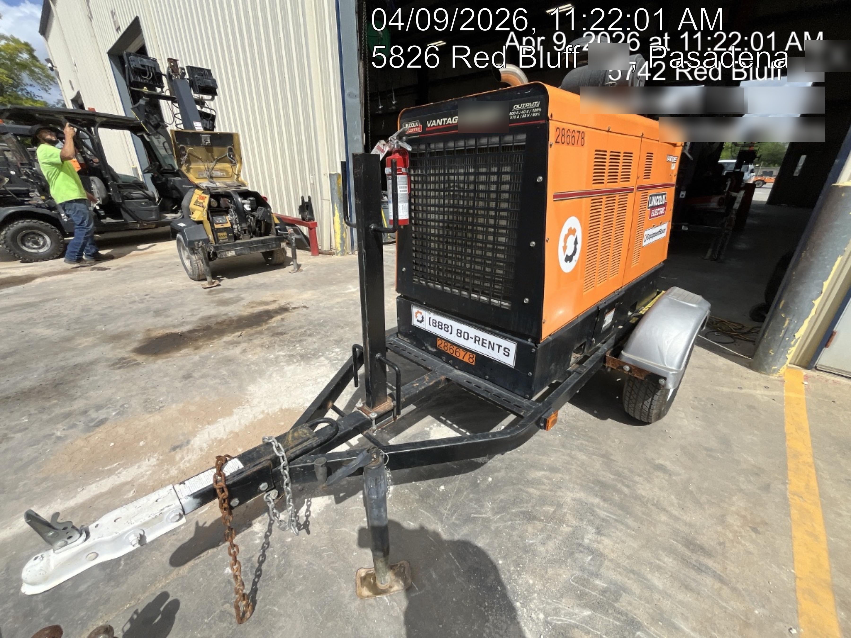 2022 Lincoln Electric Vantage 549X Crosslink Technology, Trailer Mounted, ES Decals, T3