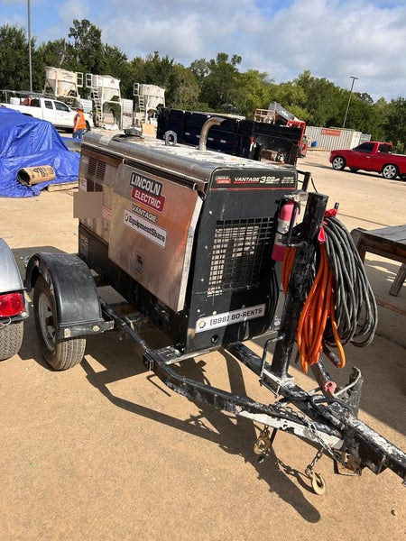 2019 Lincoln Electric Vantage 322 Ready-Pak 3, Two Wheel Trailer, Fender and Light Kit, Cable Rack