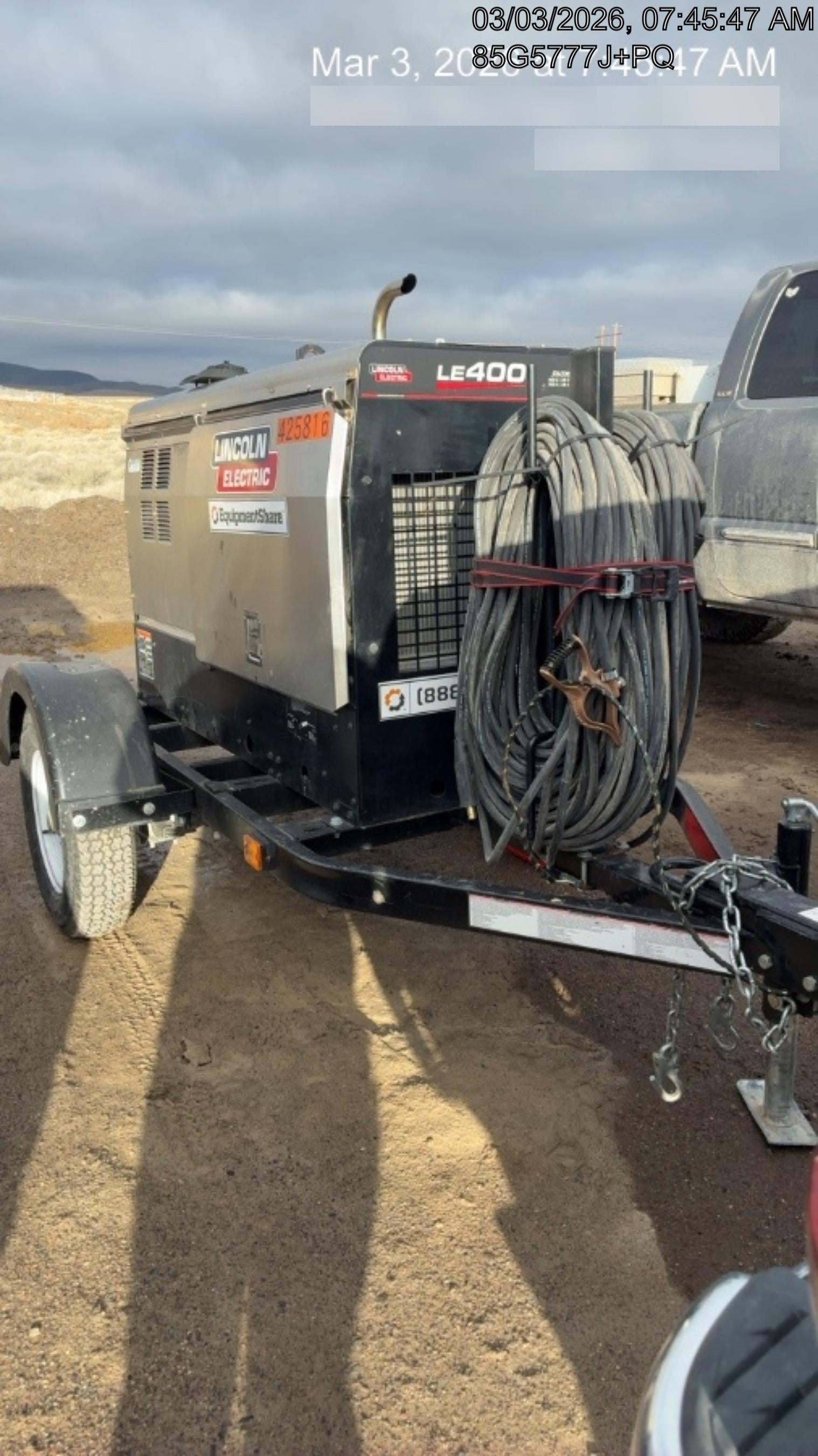 2024 Lincoln Electric LE400 Kubota V1505, Trlr, Cable Rack, Light Kit, ES Decals, T3