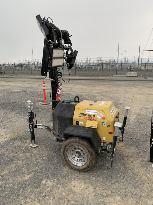 2020 Allmand NLV3GR (4) LED Light Fixture 350W, 23' Vertical Mast, 3kW Prime, Towable, Deep Sea L401, Leveling Jacks, Yanmar T4F 5.8hp