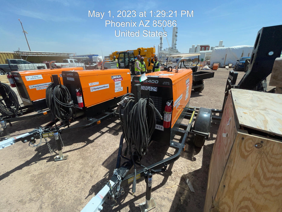 2023 Lincoln Electric LE400 Kubota V1505, Trlr, Cable Rack, Light Kit, ES Decals, T3