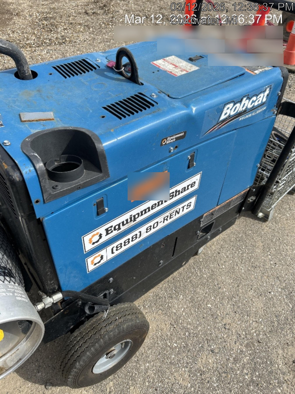 2018 Miller Electric BOBCAT 250 250 amp Propane Welder, Standard w/Running Gear, Bracket,