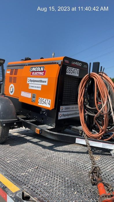 2022 Lincoln Electric LE400 Kubota V1505, Trlr, Cable Rack, Light Kit, ES Decals, T3