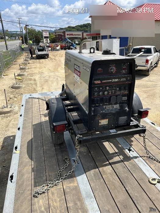 2019 Lincoln Electric Vantage 322 Welder Ready-Pak 3, Two wheel trailer, Fender and Light kit, Cable Rack