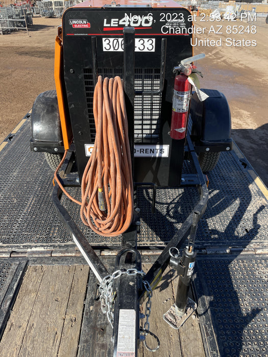2023 Lincoln Electric LE400 Kubota V1505, Trlr, Cable Rack, Light Kit, ES Decals, T3