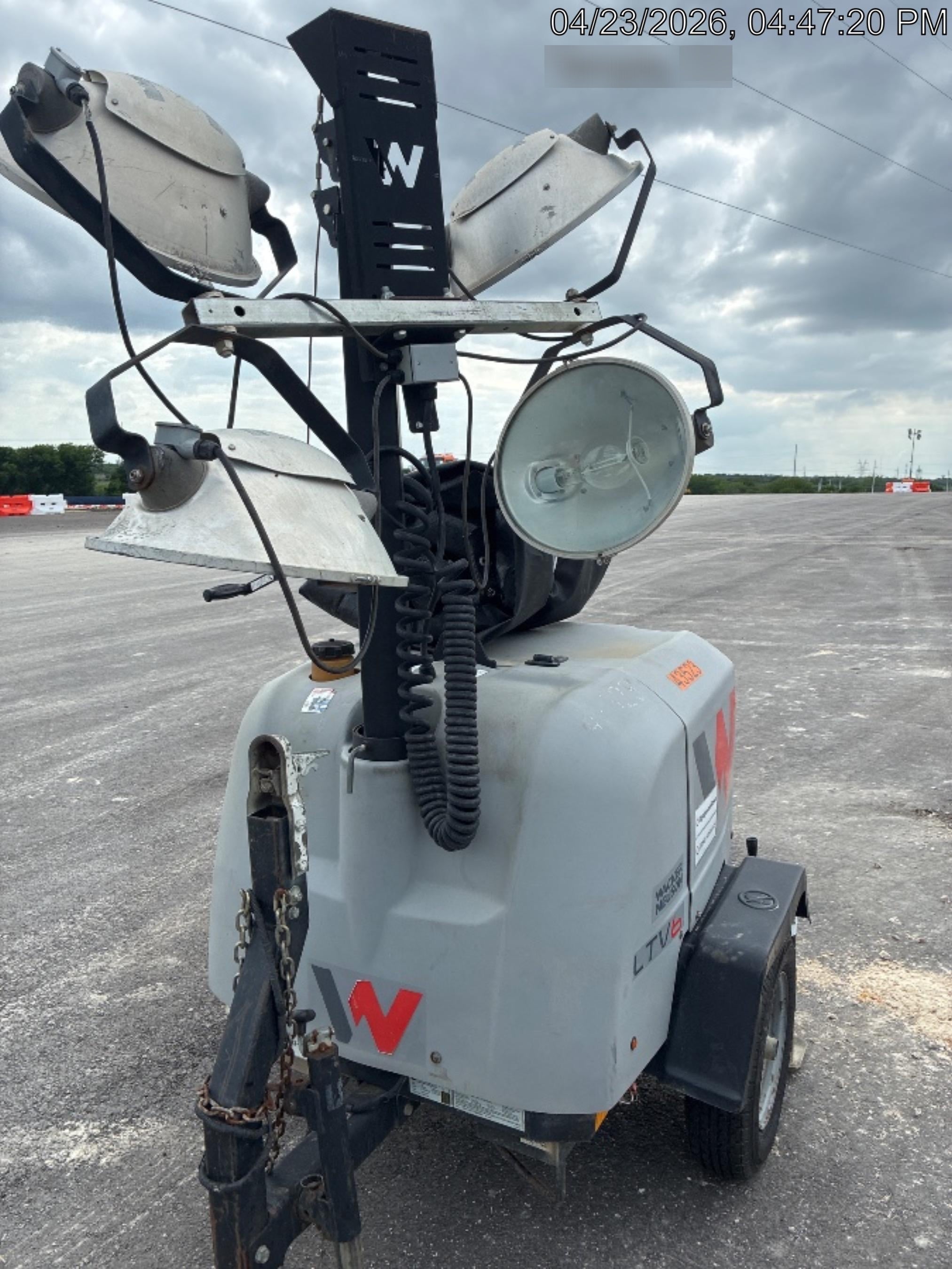 2019 Wacker Neuson LTV6L-MH Wacker Neuson LTV6L Mobile Light Tower w/Fuel Level Sensor Installed