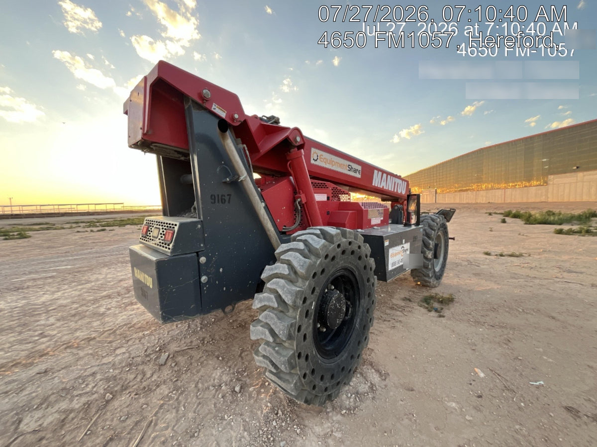 2018 Manitou MTA10055 Manitou MTA 10055 w/Cab/Heat/AC, Work Lights/Strobe, Aux Hyd, Solid Tires, Lift Hook, 66" Carriage, 60" Forks