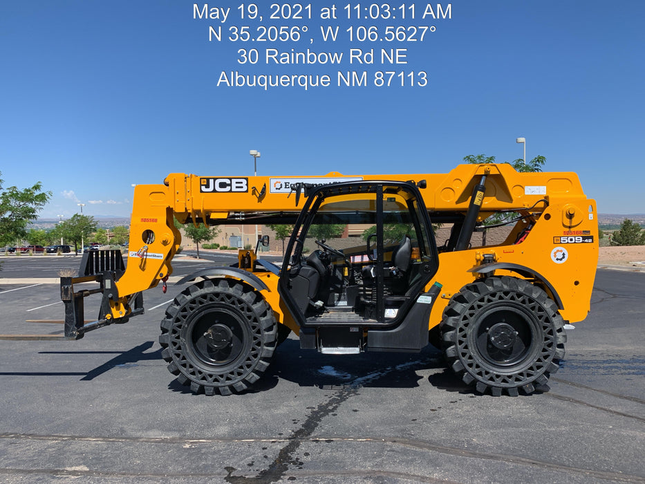 2020 JCB 509-42 Canopy, Solid Tires, Work Lights, Beacon, Aux Hydraulics, Back up Alarm, Lifting Eye, ES Decals