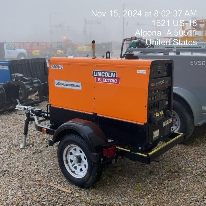 2022 Lincoln Electric LE400 Kubota V1505, Trlr, Cable Rack, Light Kit, ES Decals, T3