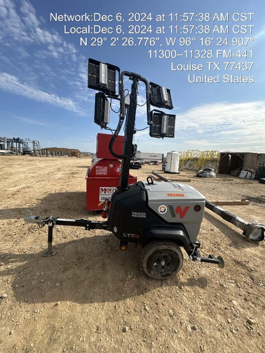 2024 Wacker Neuson LTT4 Diesel, Kohler KDW702, Deep Sea Controller, Auto Start, LED 320W, Bypass Outlet, T3