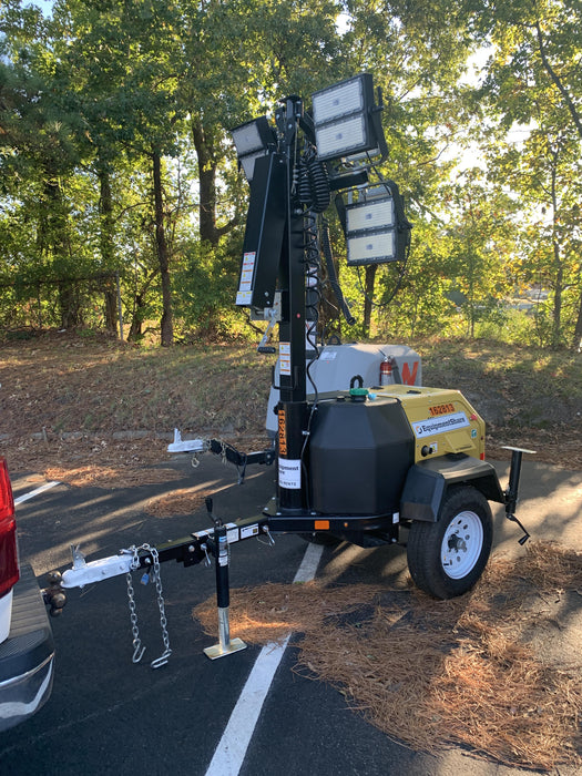 2021 Allmand NLV3GR (4) LED Light Fixture 350W, 23' Vertical Mast, 3kW Prime, Towable, Deep Sea L401, Leveling Jacks, Yanmar T4F 5.8hp