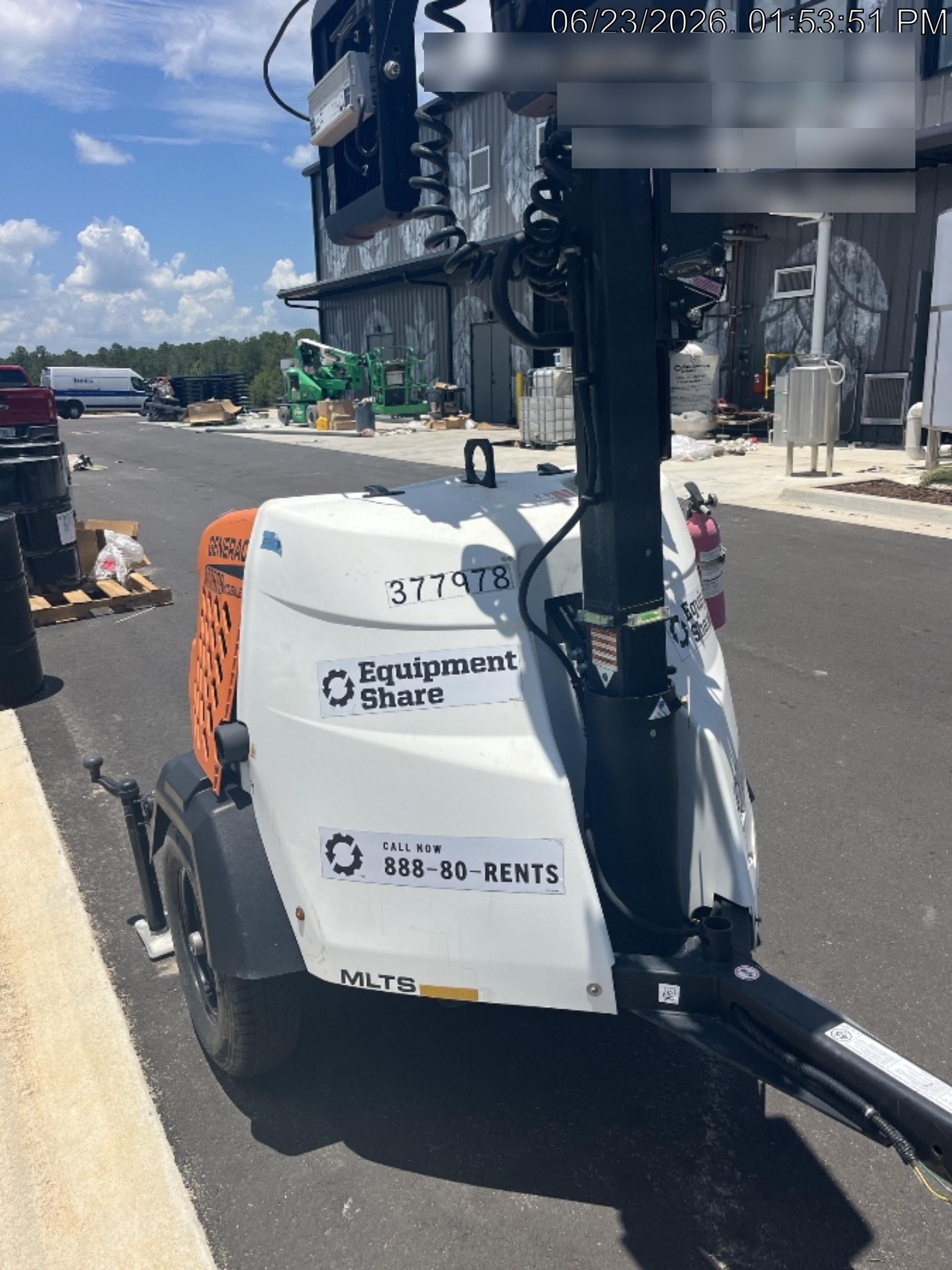 2023 Generac MLT2 Diesel, Flex Switch 120V Input, Powerzone Controller, 
(4) 320W LED Lights, 4kW Generator, 39.9 Gal Fuel Tank, 2" Ball, T3