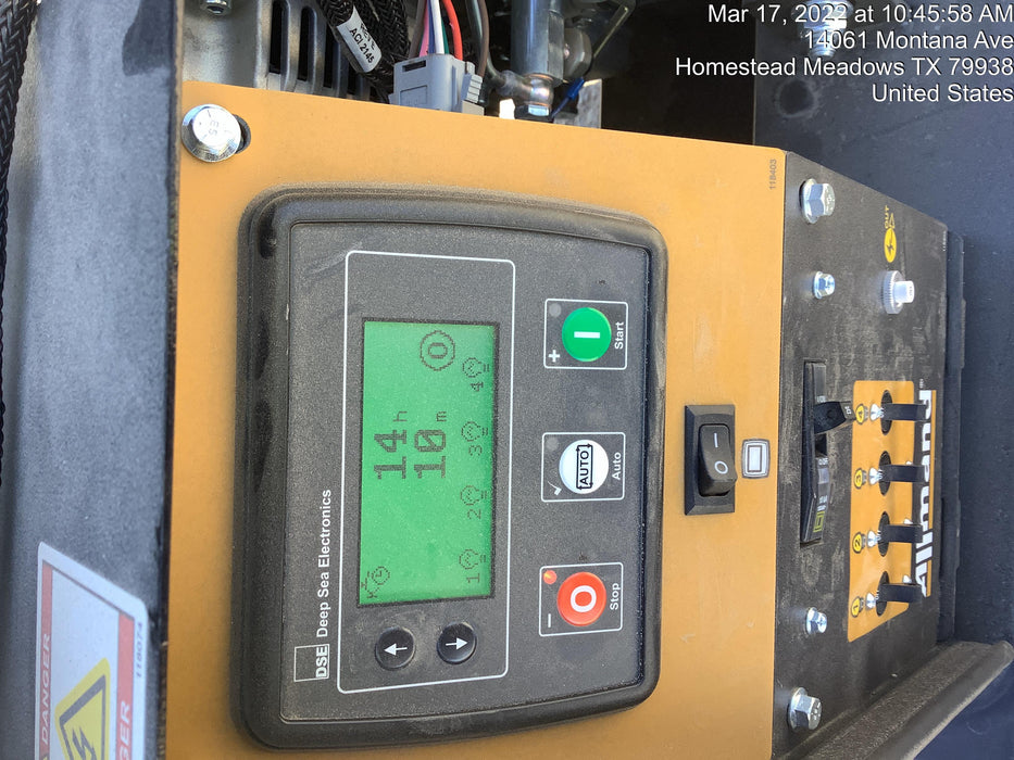 Allmand NLV3GR (4) LED Light Fixture 350W, 23' Vertical Mast, 3kW Prime, Towable, Deep Sea L401, Leveling Jacks, Yanmar T4F 5.8hp