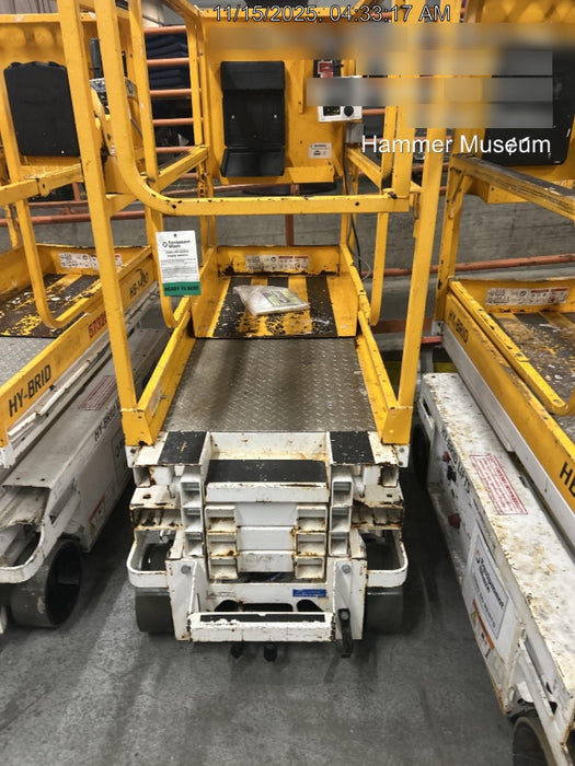 Custom Equipment HB-1430 Hy-Brid Scissor Lift
Platform capacity up to 670 lbs
Working height up to 20 ft
Weighs under 1,700 lbs
Non-marking wheels