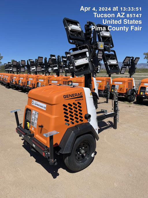 2024 Generac MLT2 Diesel, Flex Switch 120V Input, Powerzone Controller, 
(4) 320W LED Lights, 4kW Generator, 39.9 Gal Fuel Tank, 2" Ball, T3