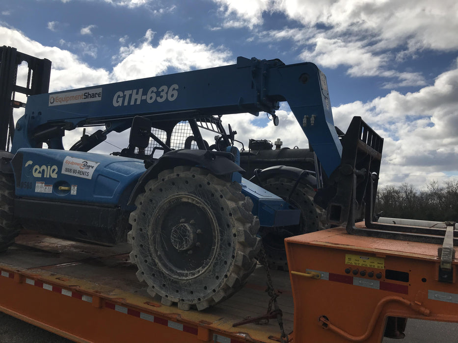 2018 Genie GTH-636 Genie GTH-636 w/Open ROPS, Solid Tires, Work Light/Beacon, 48" Carriage and Forks