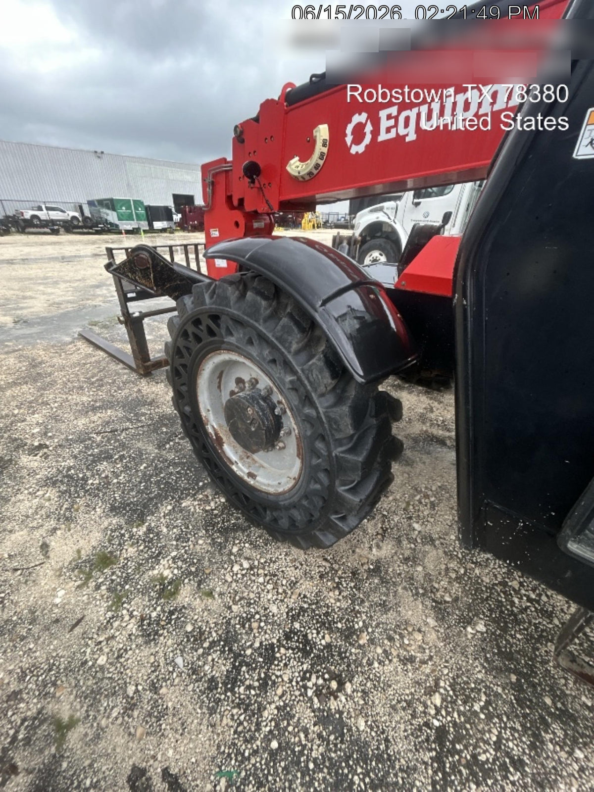 2019 Manitou MTA10055 Cab/Heat/Air, 120 HP, Solid Tires, Work Lights, Lift Hook, Auxiliary Hydraulics 66" Carriage and 60" Forks
