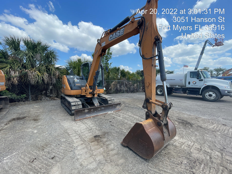 2015 Case CX80C CLOSED CAB, A/C,RUBBER TRACKS PADS,7'-2" ARM,THUMB