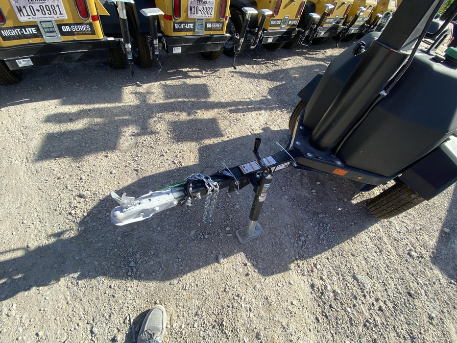 2022 Allmand NLV3GR (4) LED Light Fixture 350W, 23' Vertical Mast, 3kW Prime, Towable, Deep Sea L401, Leveling Jacks, Yanmar T4F 5.8hp