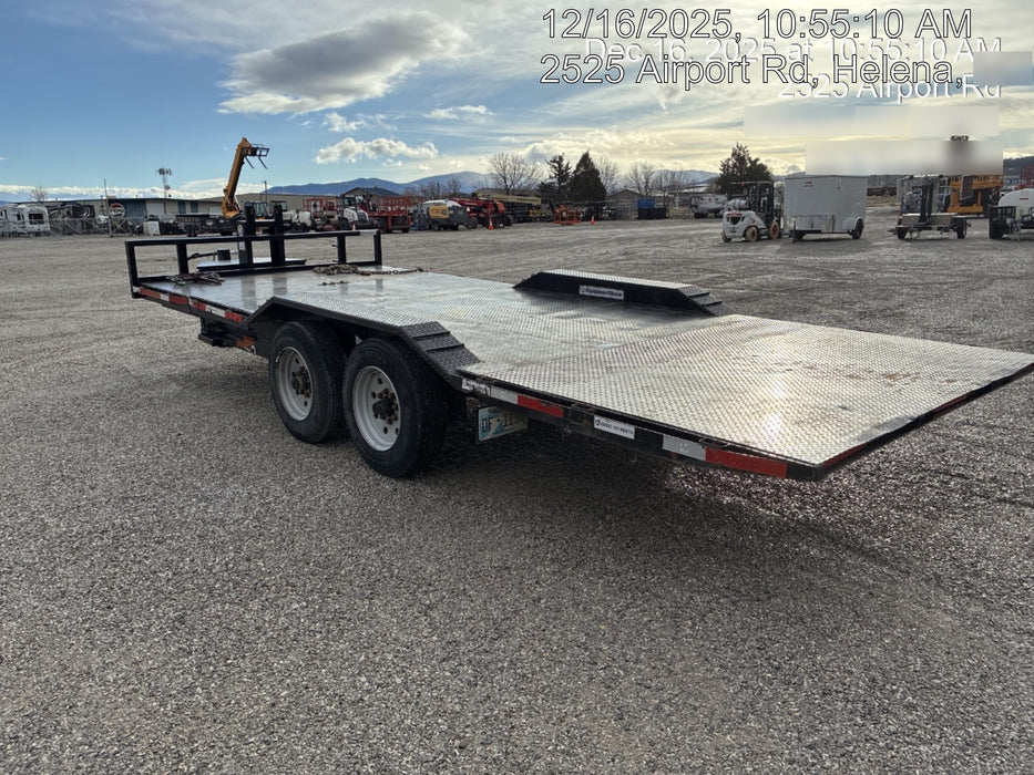 2024 TEXAS PRIDE TRAILERS 21' Lowboy Gravity Tilt Bed 14K Bumper Pull Trailer