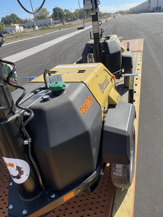 2022 Allmand NLV3GR (4) LED Light Fixture 350W, 23' Vertical Mast, 3kW Prime, Towable, ES Decals, T3