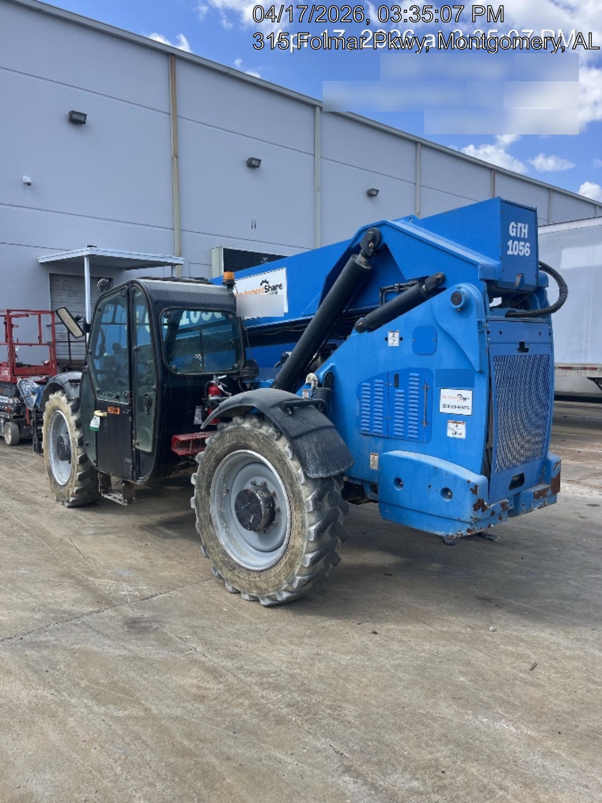 2019 Genie GTH-1056 Cab/Heat/AC, Solid RT Tires, LED Work Lights, Beacon 60" QA Carriage, 60" Forks