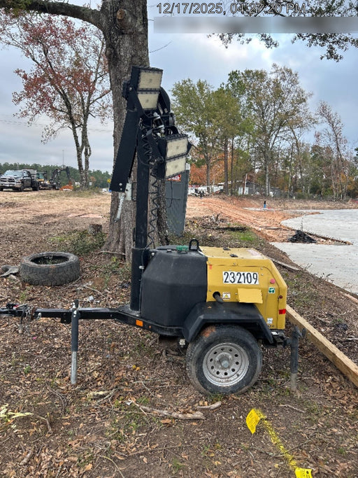 2022 Allmand NLV3GR (4) LED Light Fixture 350W, 23' Vertical Mast, 3kW Prime, Towable, Deep Sea L401, Leveling Jacks, Yanmar T4F 5.8hp