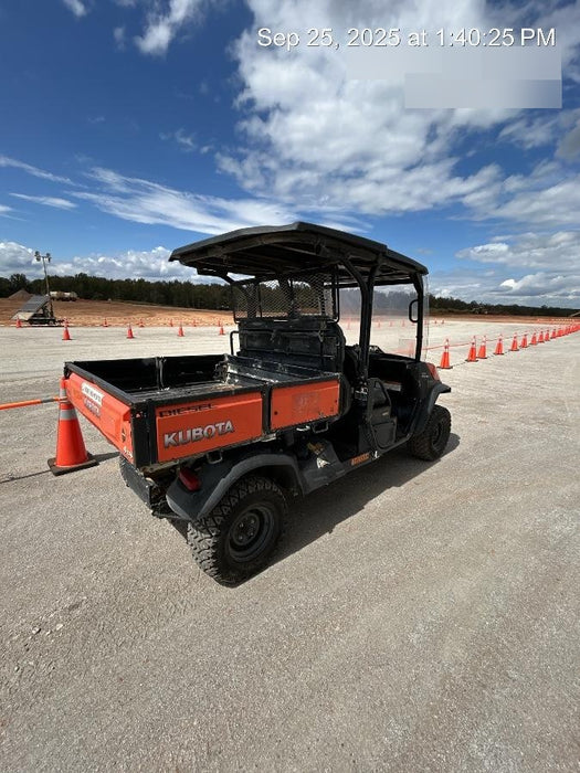 Kubota RTV-X1140W-H 4WD utility cart -LED strobe -Windshield tempered glass -Plastic canopy -Wire harness kit -Backup alarm