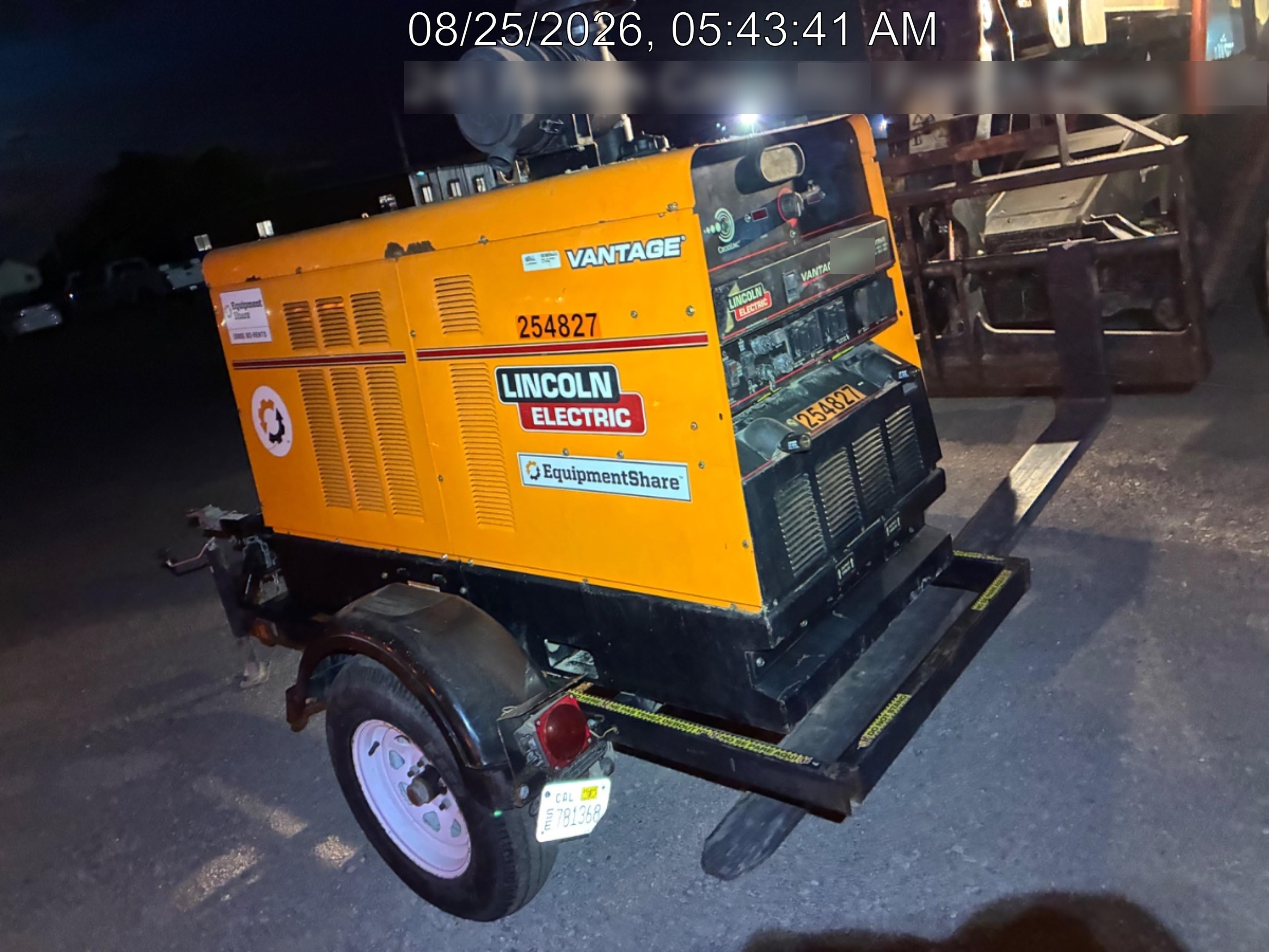 2022 Lincoln Electric Vantage 549X Crosslink Technology, Trailer Mounted, ES Decals, T3