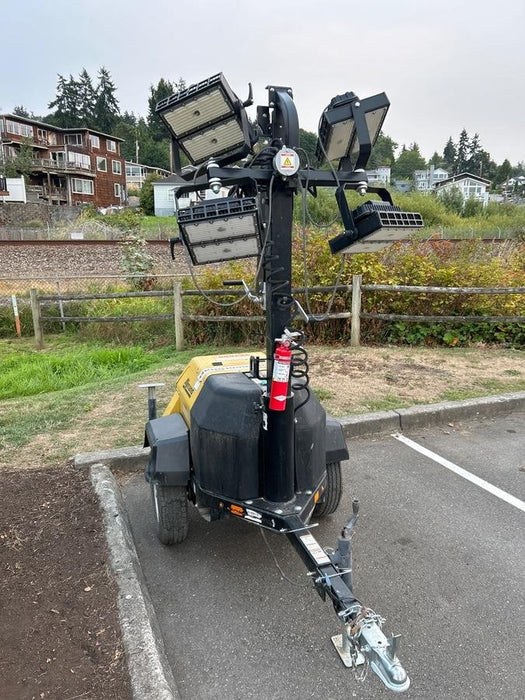 2020 Allmand NLV3GR (4) LED Light Fixture 350W, 23' Vertical Mast, 3kW Prime, Towable, Deep Sea L401, Leveling Jacks, Yanmar T4F 5.8hp