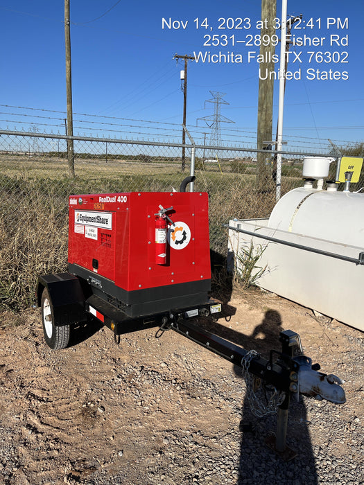 2022 Shindaiwa DGW400MDL Kubota D902 Engine, 23 HP, Dual Op Welder, Wire, Arc, Droop Stick, Tig, and CC Stick Functionality, Simulphase, 3 Phase and 1 Phase Gen Output, Single Axle NB Trlr, Slr Trckl Chrg 12V 12W, Fire Ext