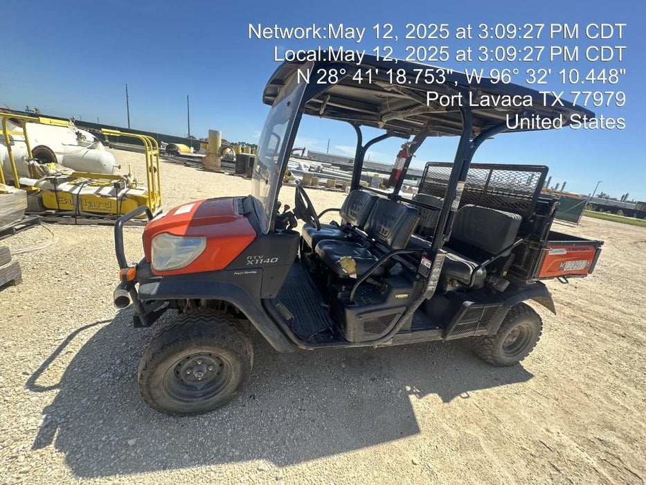 2020 Kubota RTV-X1140W-H Canopy, Diesel, 2 Seater, HDWS Tires, Windshield, Back up Alarm, Amber Strobe Light, Cargo Box